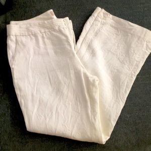 Banana Republic White Linen Pants Size 12
